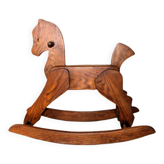 Vintage wooden rocking horse