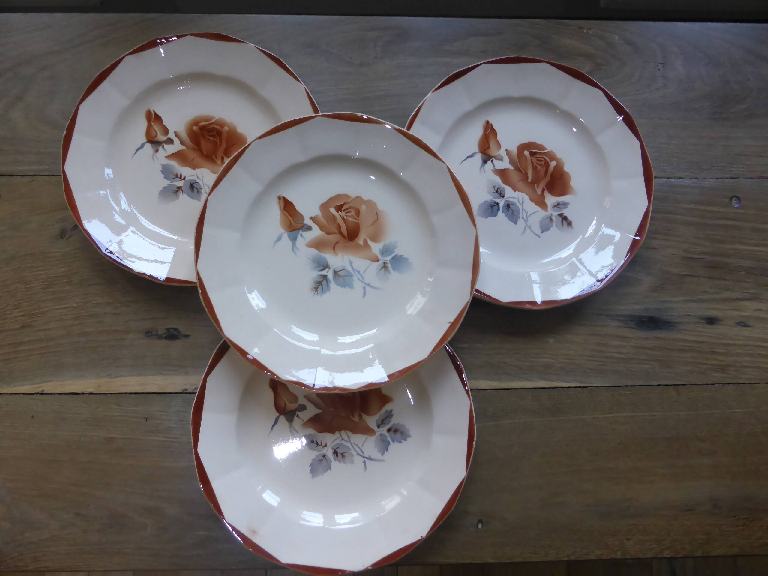 4 dessert plates from Digoin Sarreguemines 200892