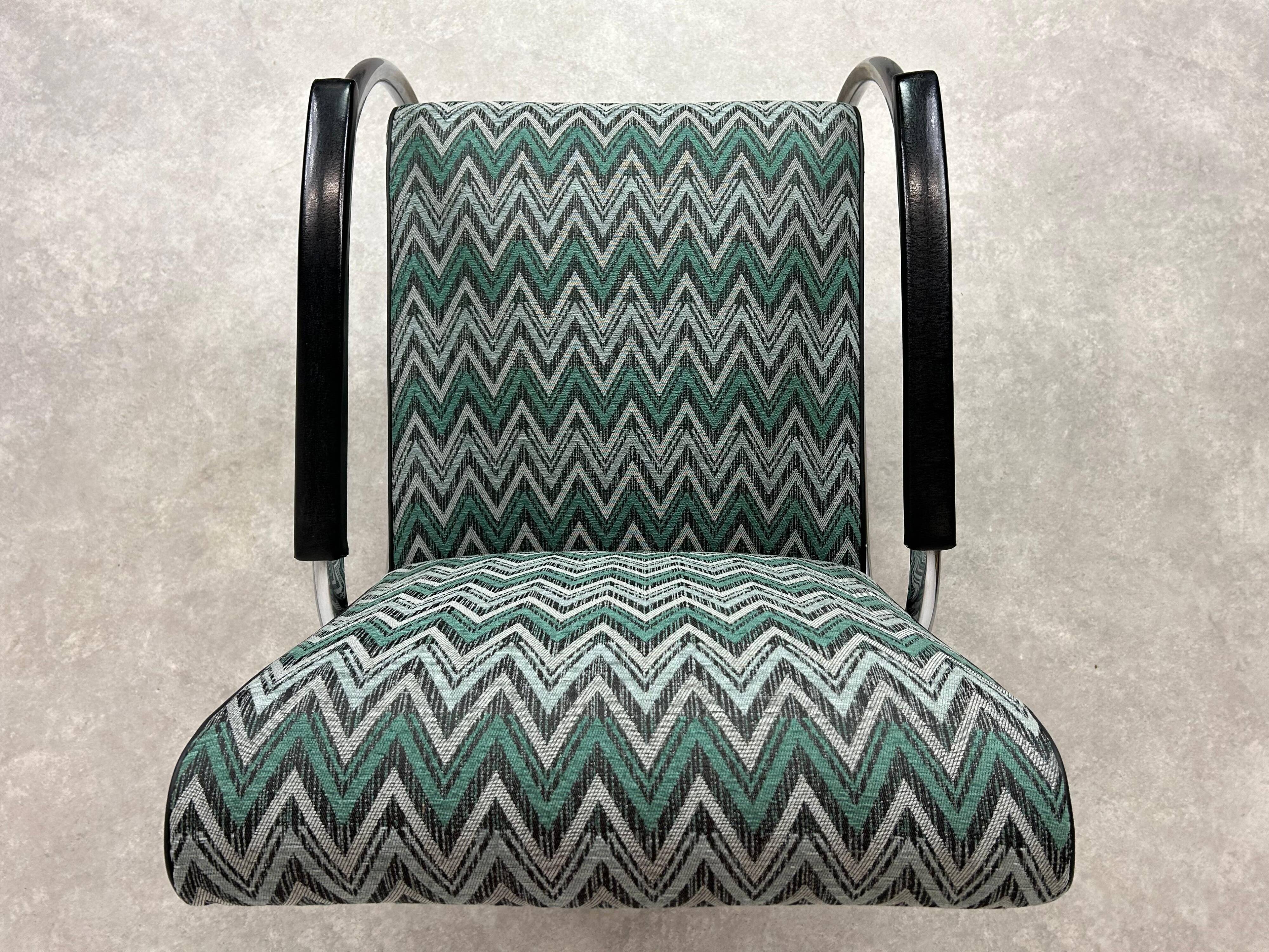 Tubular steel armchair by Tubax