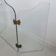 Glass and brass chimney fire barrier with 3 panels 1960 1970