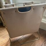 Vintage velvet magazine rack
