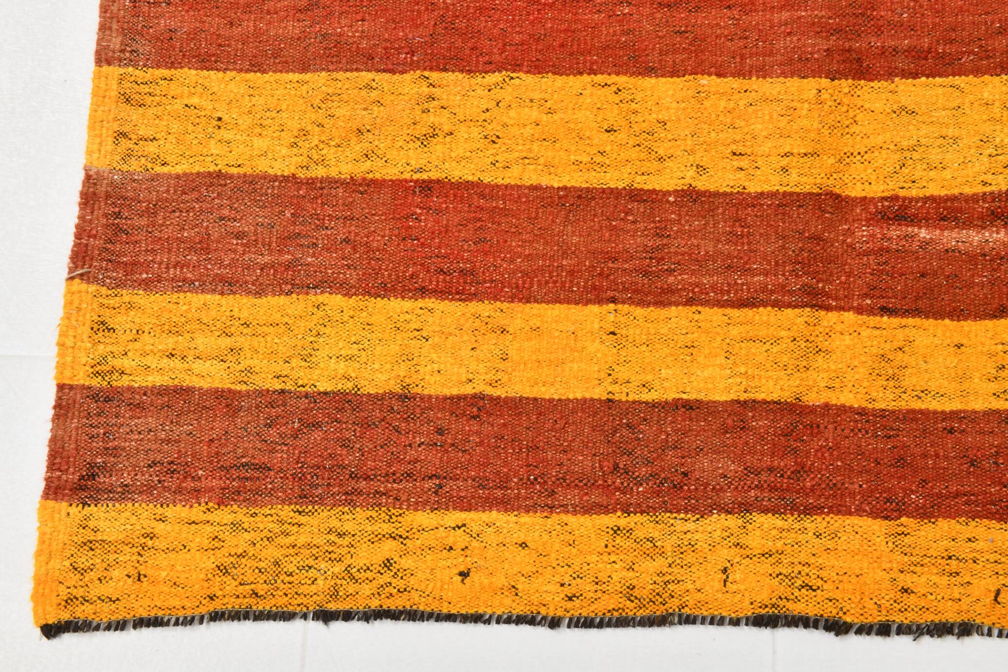 5x6 Yellow and Red Decorative Kilim Carpet, Orientel Kilim Rug, 140x192Cm