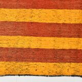 5x6 Yellow and Red Decorative Kilim Carpet, Orientel Kilim Rug, 140x192Cm