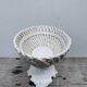 White woven ceramic fruit bowl