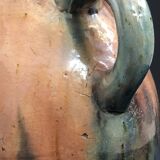 Vase with asymmetrical handles in Flemish stoneware, handcrafted