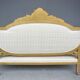 Louis XVI-style gilded wooden bass bench