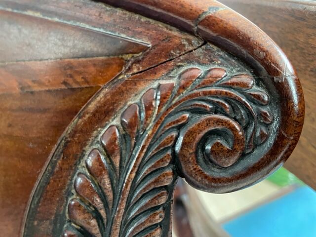 Pair of mahogany chairs XIXth century