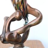 Pair of blown glass vases signed, 90s