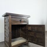 Spanish-style bedside table in natural wood