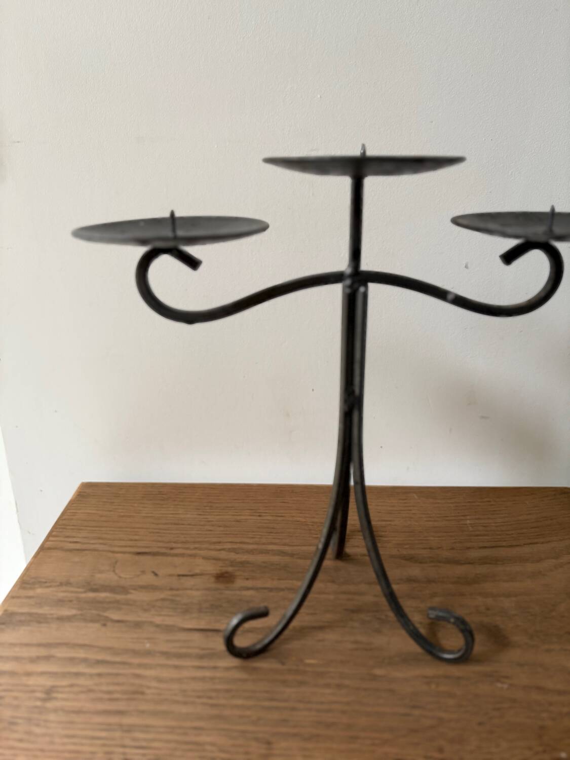 Vintage wrought iron candlestick