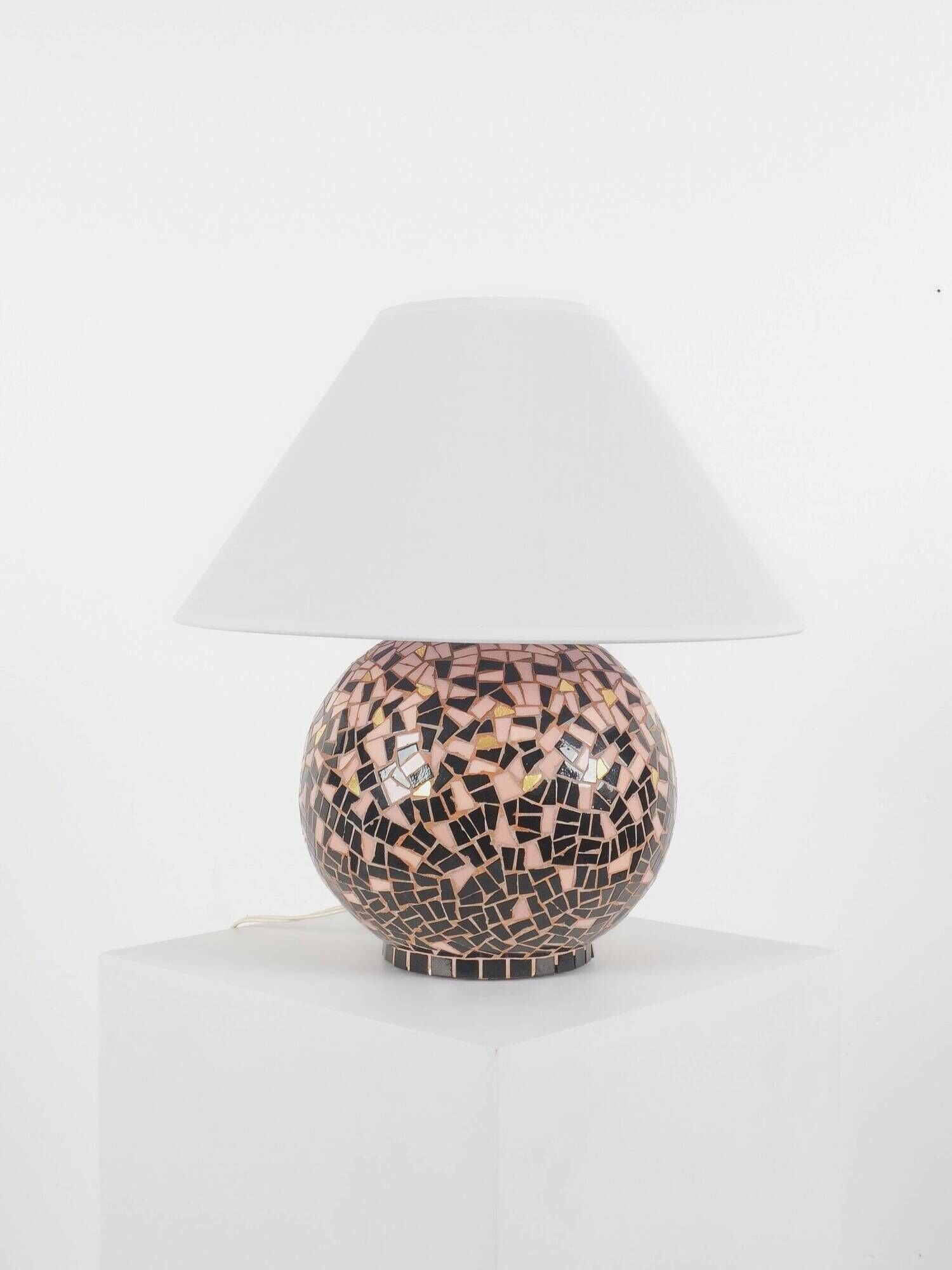 French work - Ceramic lamp & talosel - France, circa 1960