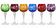 Set of 6 coloured wine glasses, vine decoration, Bohemian style – H. 20 cm