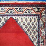 Vintage Indian Carpet Seraband handmade 91cm x 163cm 1970s, 1C757