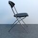 Vintage chrome and leather folding chair made in Italy Zanotta Arper style 1970