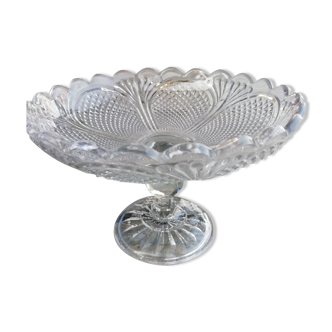 Compotier chiseled glass