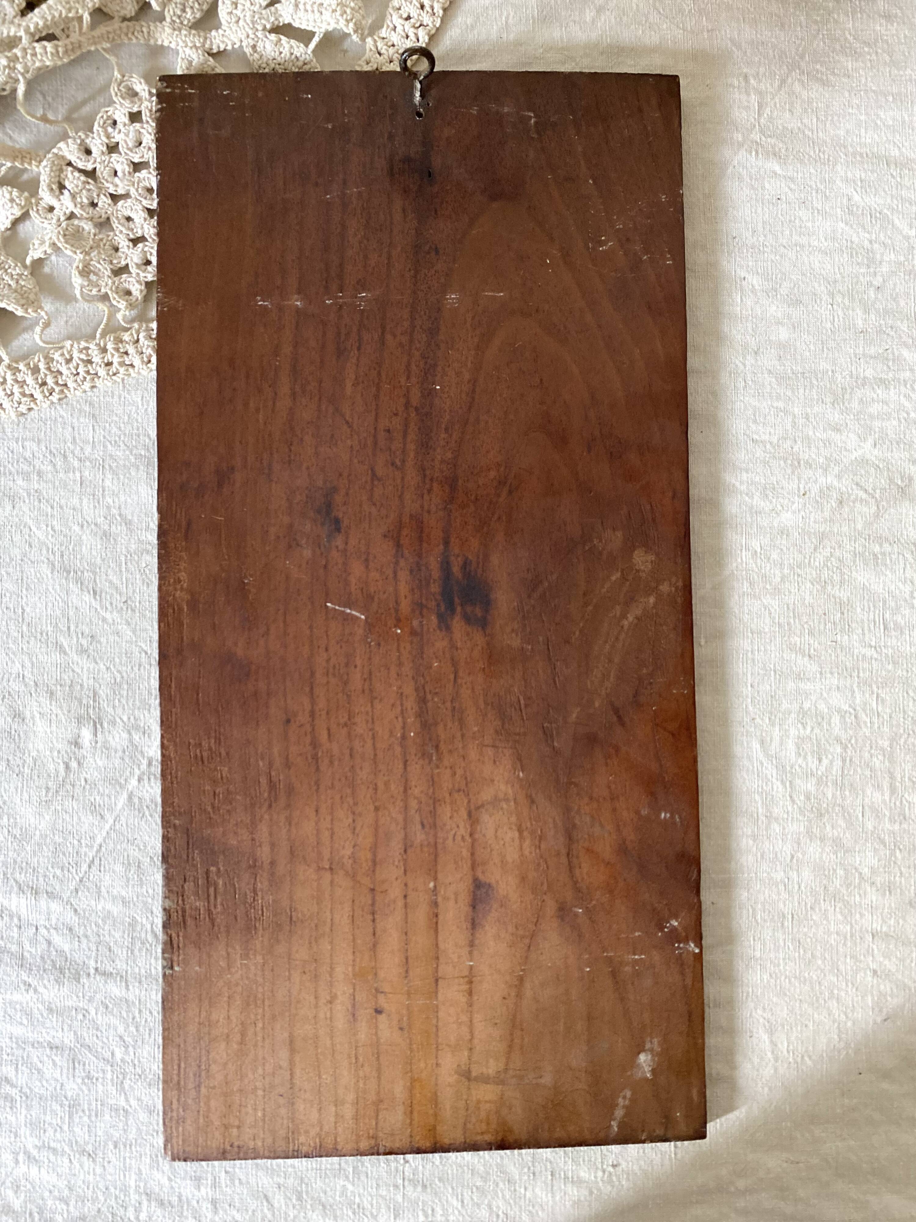 Peinture bouquet de fleurs sur bois 40 X 20