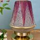 Vintage Art Deco globe table lamp in transparent and purple glass.