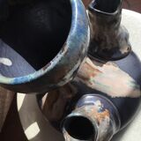 Vase grès signé