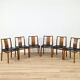 Ensemble de 6 chaises scandinaves par Jacques Hauville - 1960