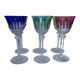 6 verres à vin de couleur St Louis Tommy