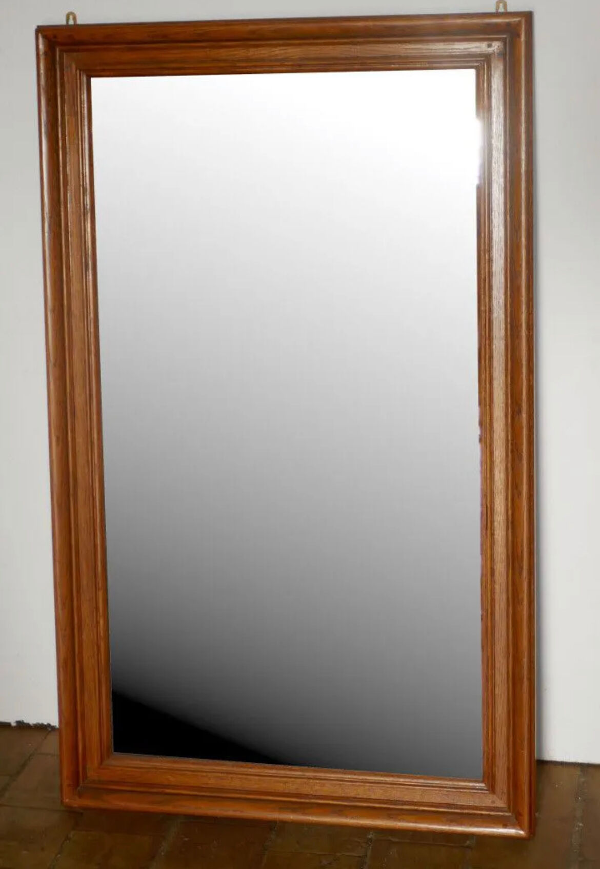 Mirror with molded solid oak frame 81x135cm