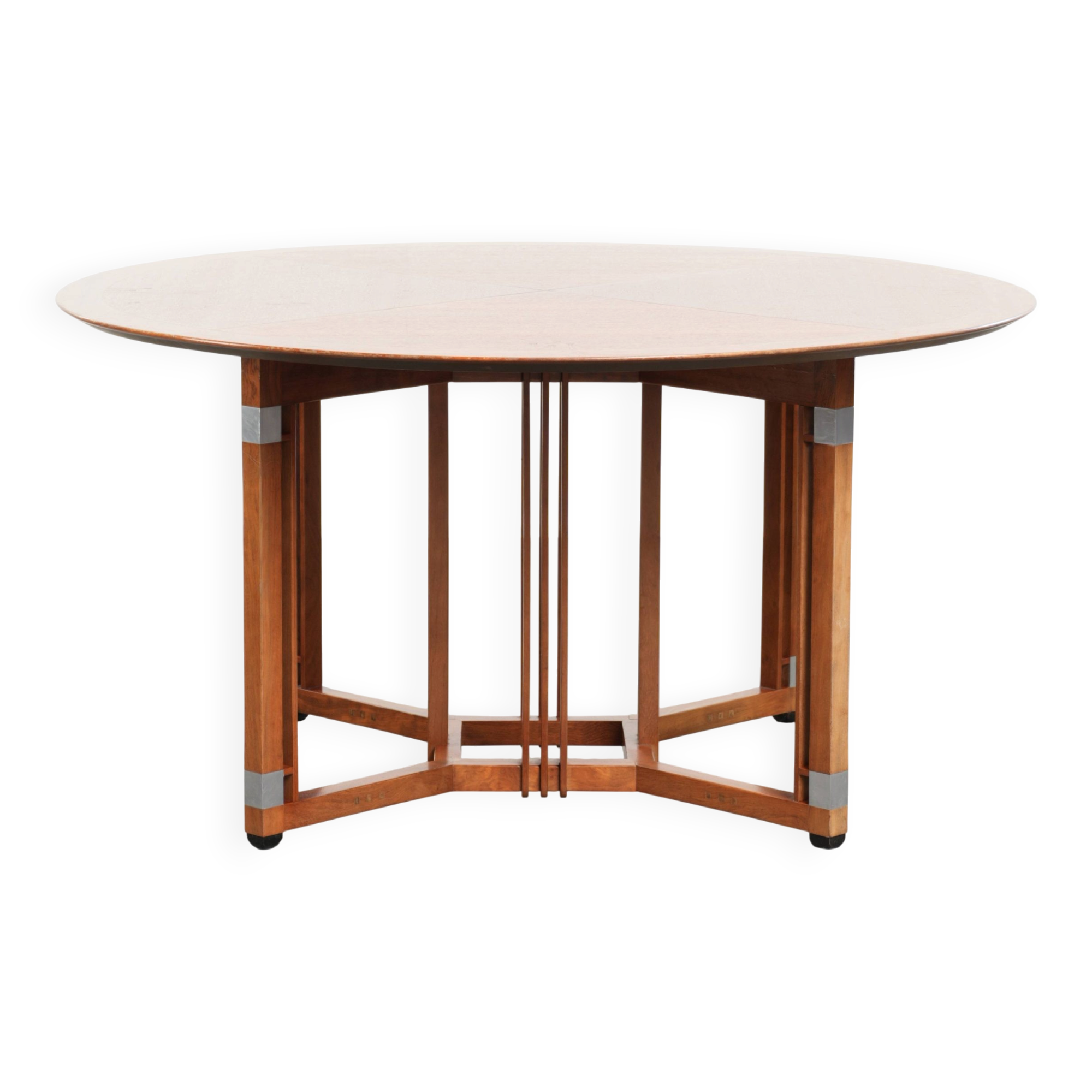 Round vintage Art Deco design dining table  for 4 people