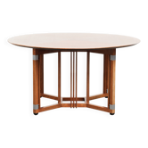 Round vintage Art Deco design dining table  for 4 people