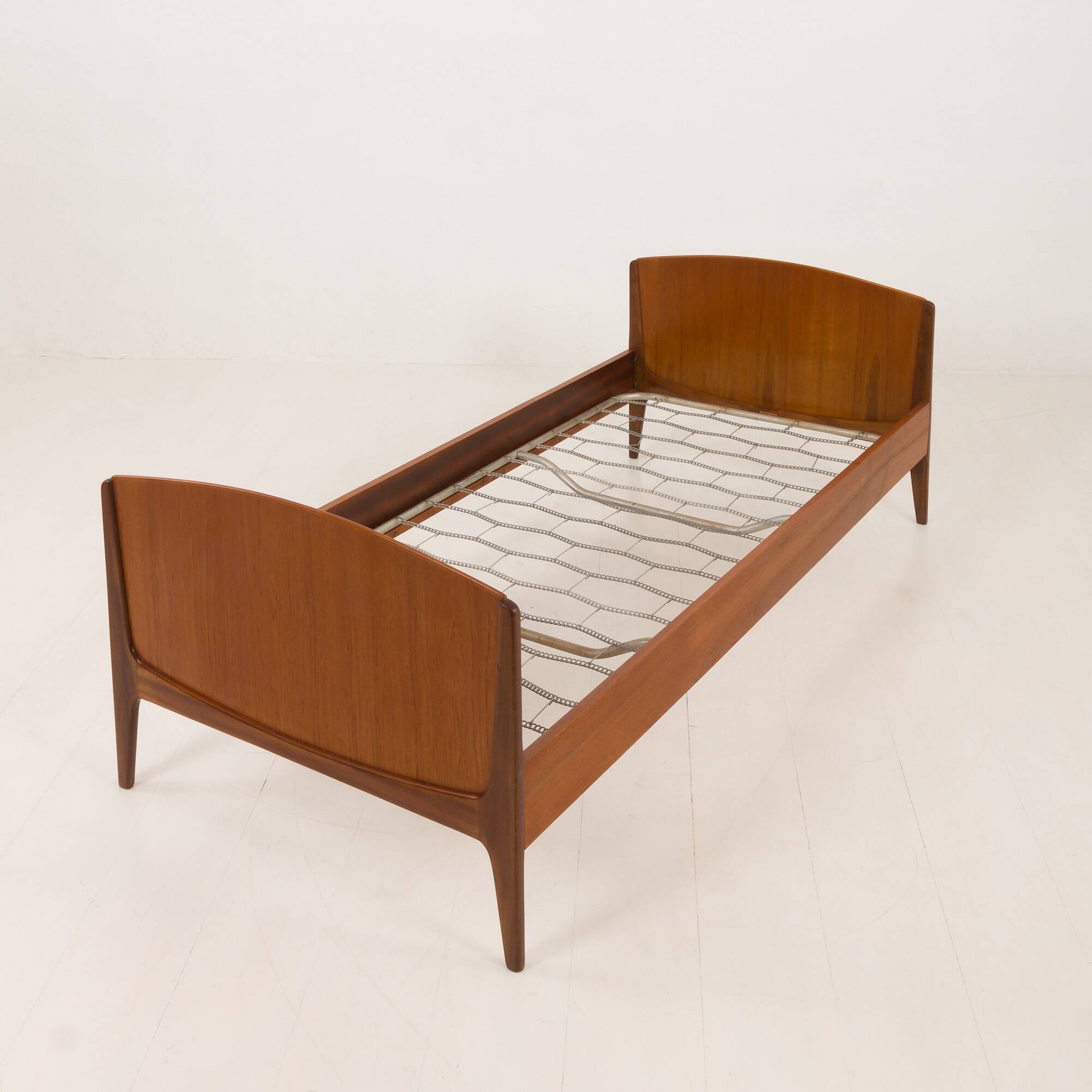 Danish mid century modern teak bed by Sidelmann Jakobsen, 1960s