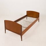 Danish mid century modern teak bed by Sidelmann Jakobsen, 1960s