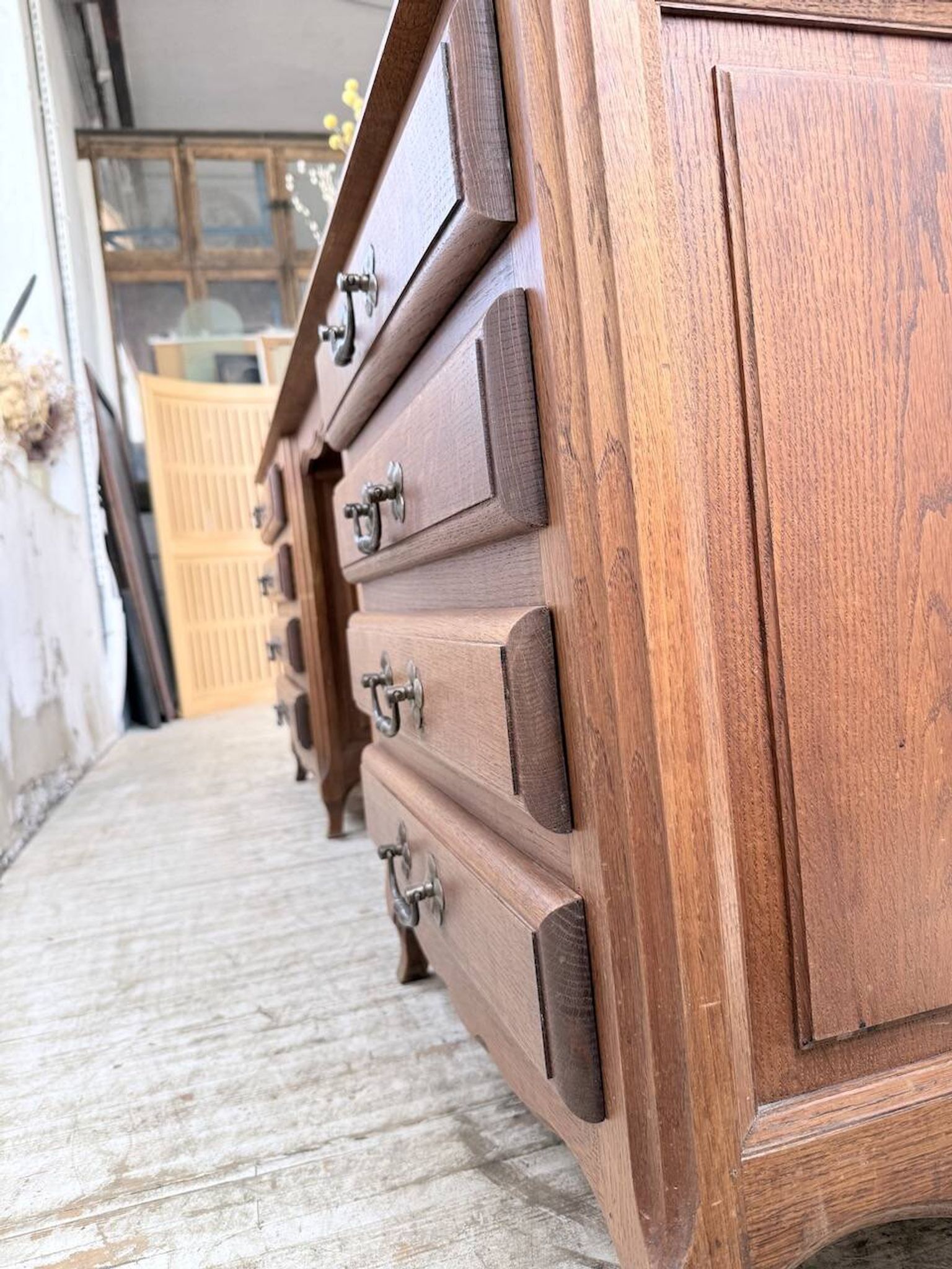 Oak desk or counter 1960