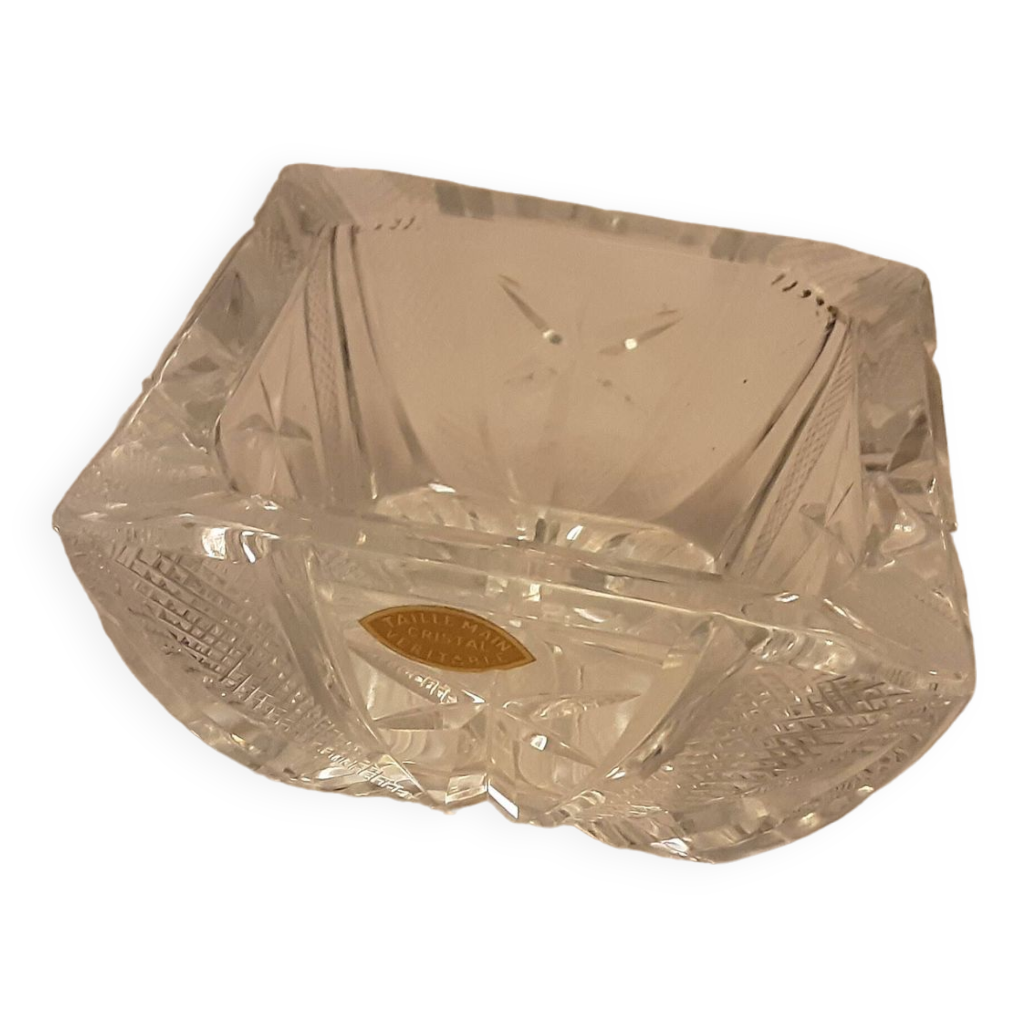 Cendrier cristal taille main