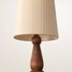 Lampe XL en bois avec abat-jour en lin