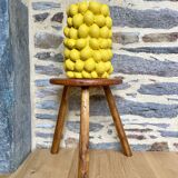 Old wooden farm stool