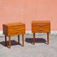 Pair of 2 vintage Danish bedside tables from the 1960s, in teak.