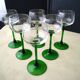 6 Alsace white wine glasses Ground floral decoration