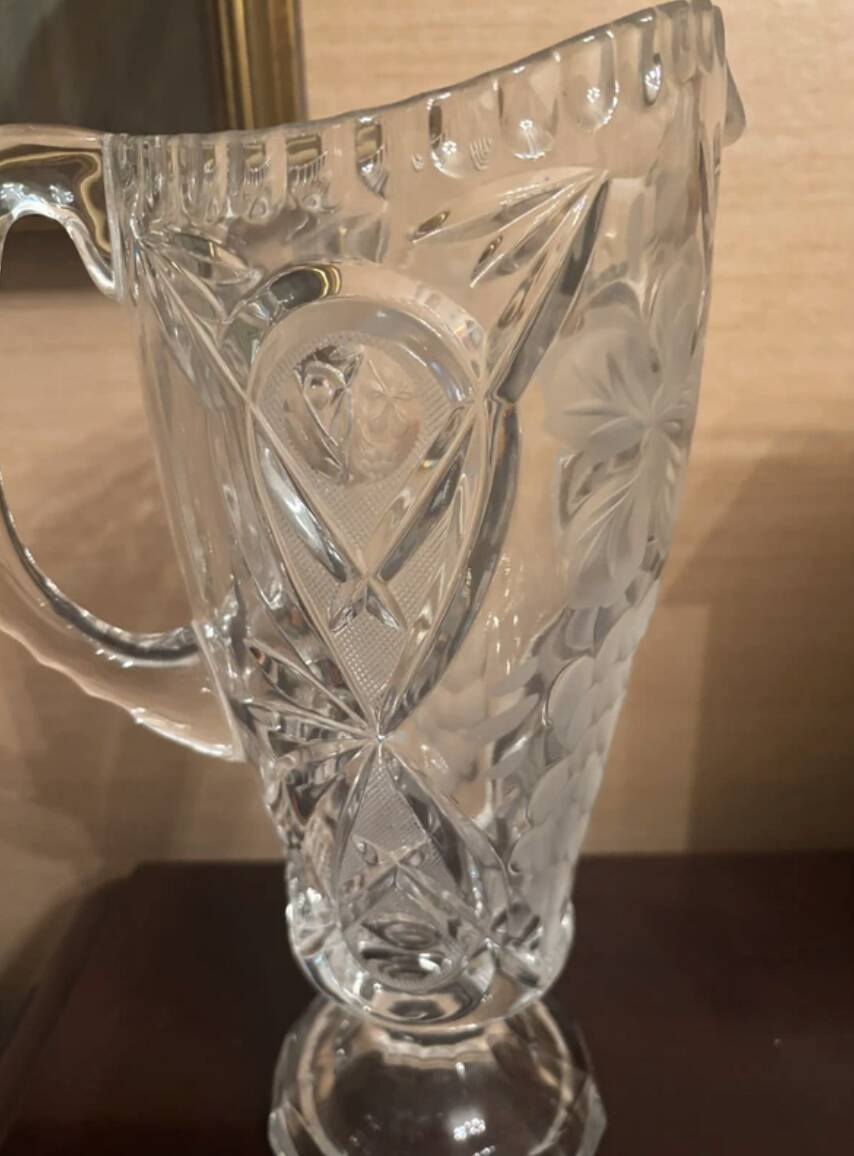 cut crystal carafe 1880-1910