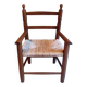 Children's armchair in wood and straw