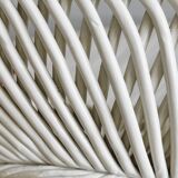 Small white ceramic twisted basket