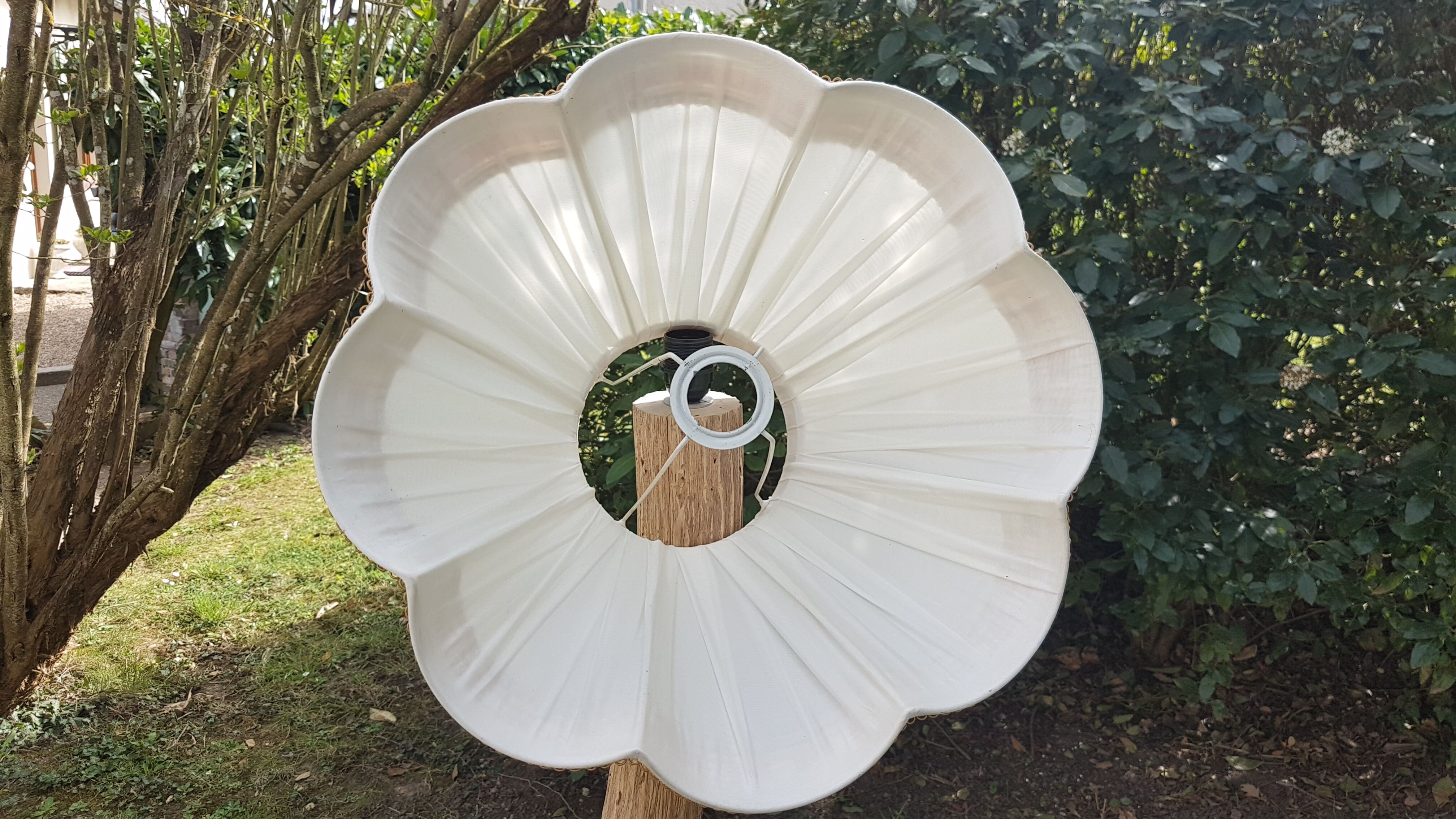 Handmade silk canvas lampshade