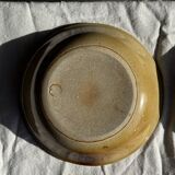 Set of 8 brown-rimmed stoneware deep plates Atelier Saint Simon D19.5