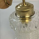 Paire d’anciennes appliques verre moule vintage