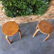 pair of Aalto Artek E60 stools