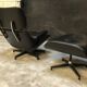 Fauteuil lounge Charles Eames All black