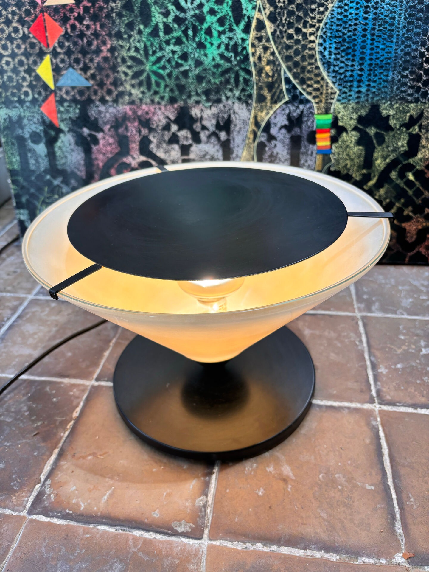 Postmodern table lamp. Optelma / Mangia style.