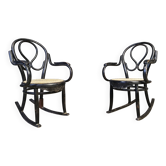 Pair of Art Nouveau rocking chairs, 1910s