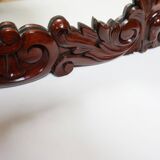 Antique Baroque Wall Mirror in Carved Mahogany