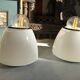 Pair of wall lights/White opal glass & Metal/Design Artémide/G Gismondi