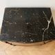 Pair of Art Deco bedside tables in wood and black marble