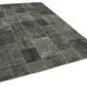 Hand-knotted oriental vintage 200 cm x 300 cm grey patchwork rug