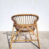 1960s rattan basket chair